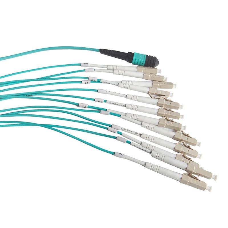 MPO Female/Male to 12 LC MM OM3Fiber Cable MPO LC Fan-out Fiber Optic Patch Cord