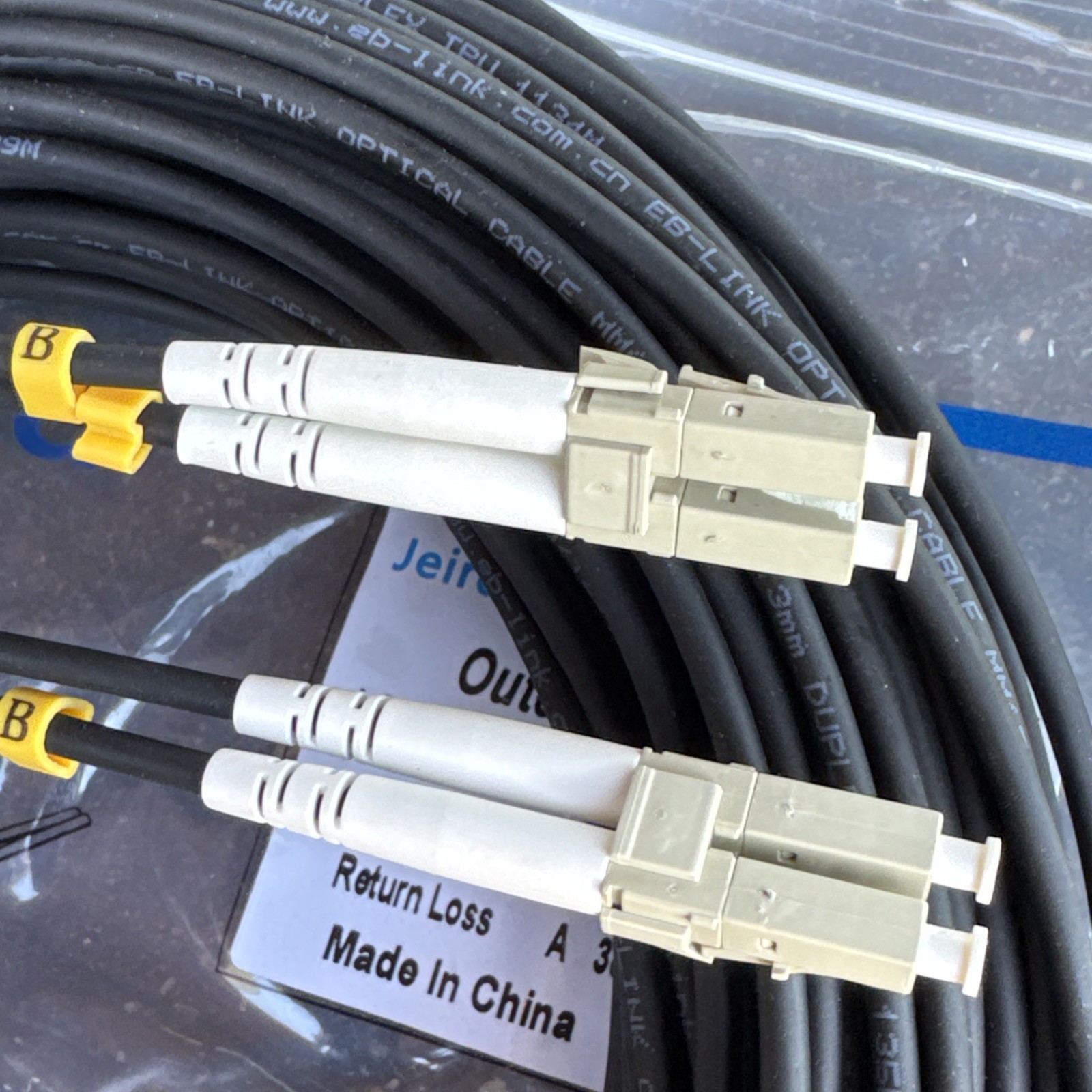 LC to LC 100Gbps OM4 Multimode Duplex Fiber Optic Patch Cord Jumper