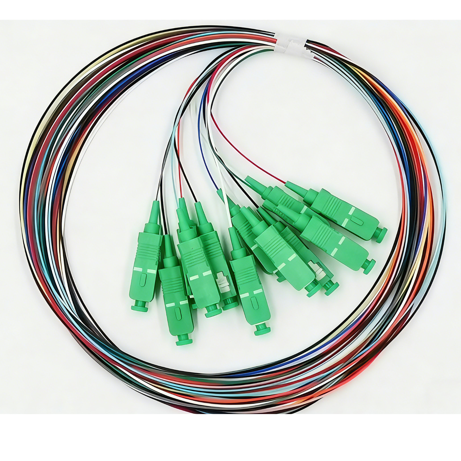 1M 12 Fiber SC LC FC ST APC SingleMode Bunch Fiber Optic Pigtail SM 9/125 Pigtai