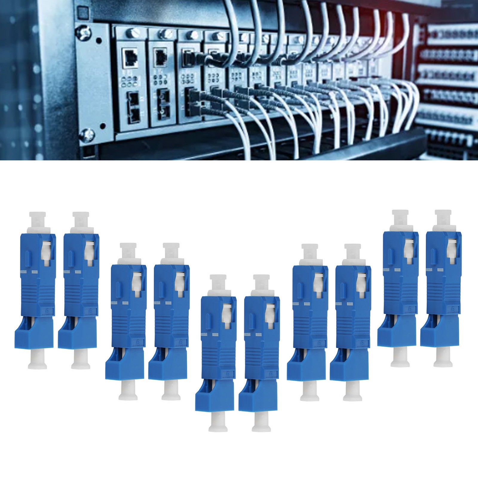 10-Pack SC To LC Fiber Optic Adapter Converter Single Mode (SC Male/LC Female)