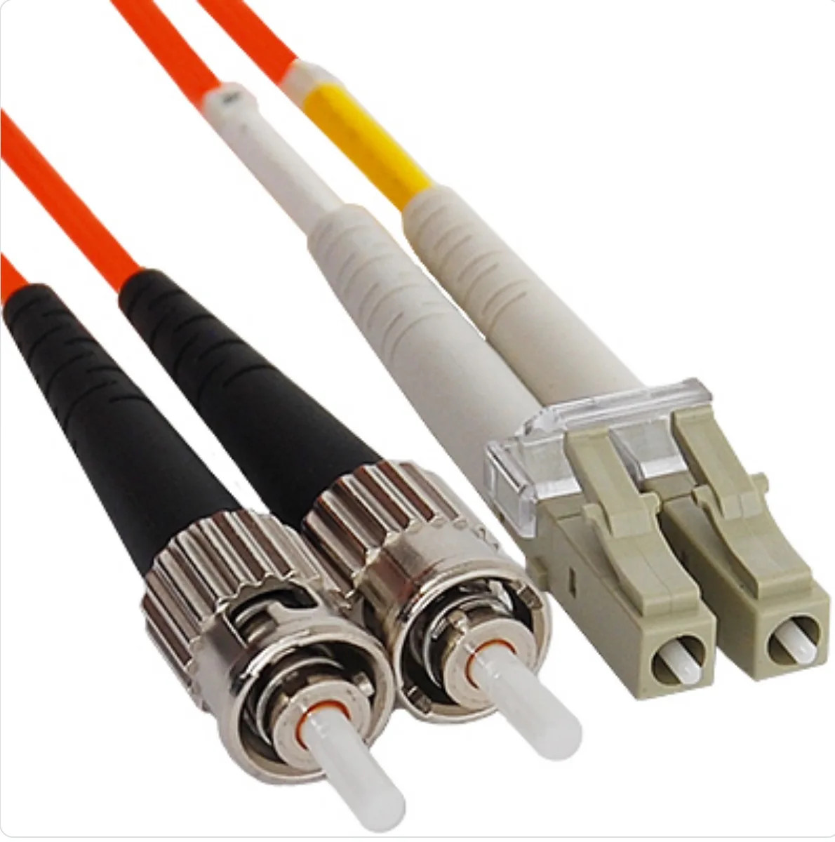 2PCS Duplex OM2 Multimode LC UPC to ST UPC LSZH 2.0mm Fiber Optic Cable
