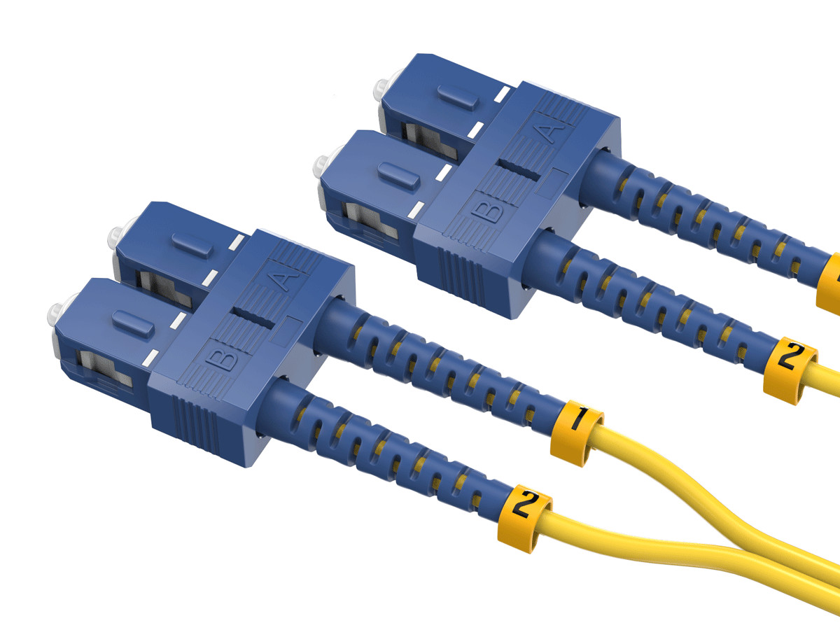 10m OS2 SC to SC UPC Duplex Corning Fiber Optic Cable SingleMode 9/125 OFNR R…