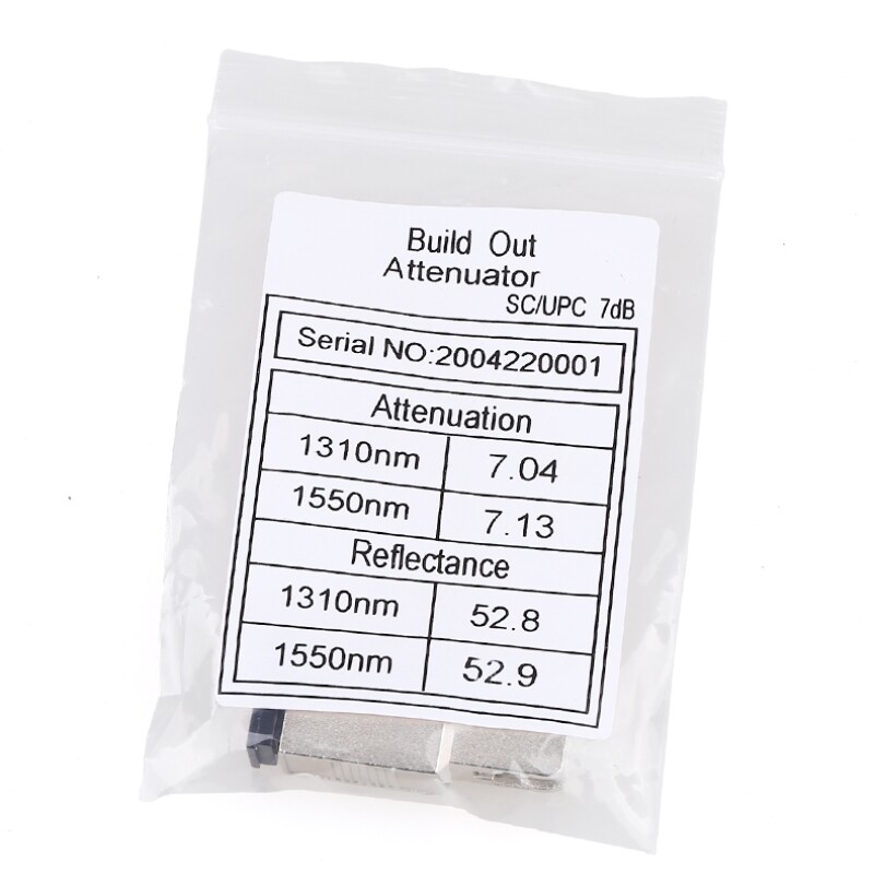2PCS SC FC UPC APC fixed Fiber Optical attenuation adapter SM attenuation 1-30dB