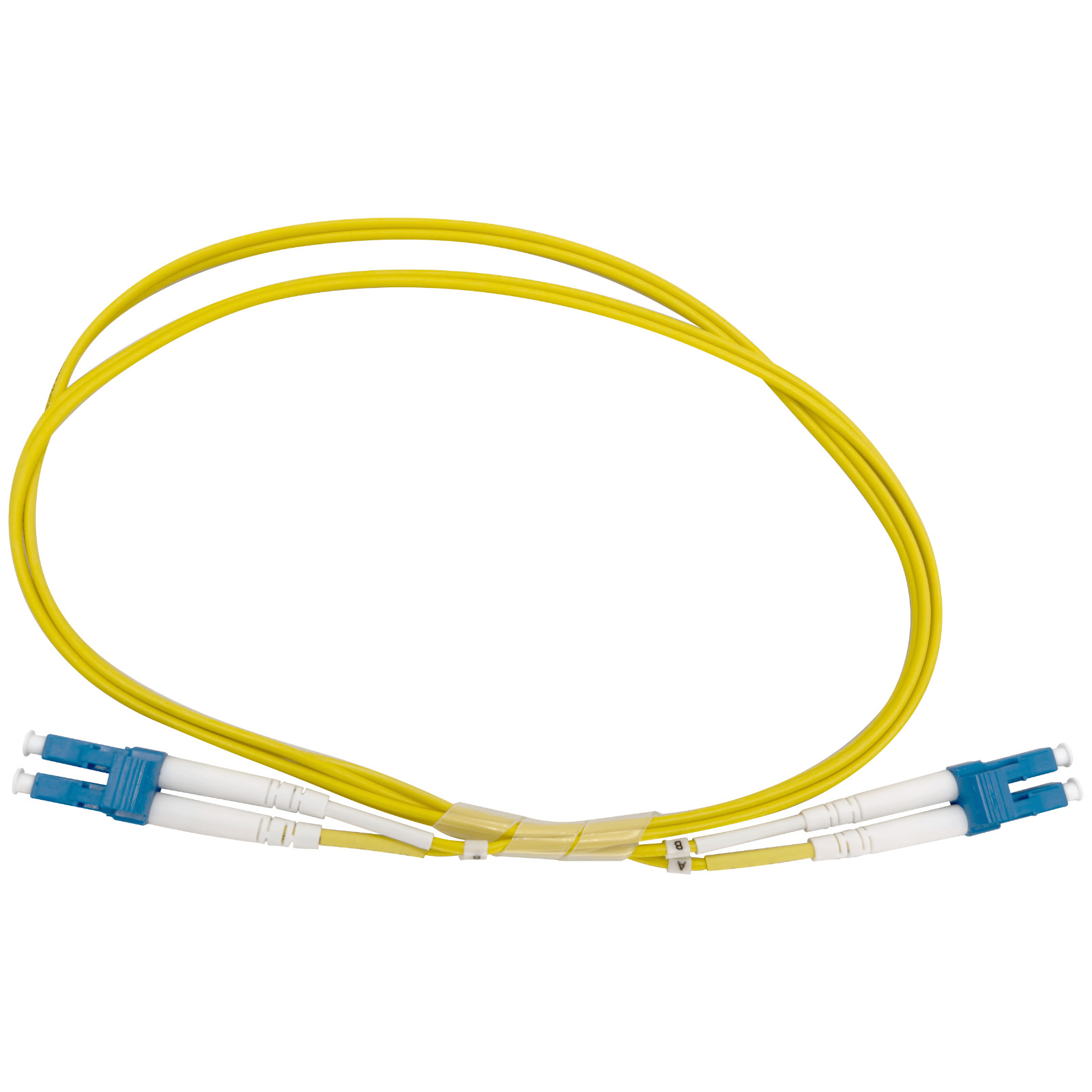 5003 9 125 Single Mode Yellow LC UPC Duplex Fiber Patch Cable