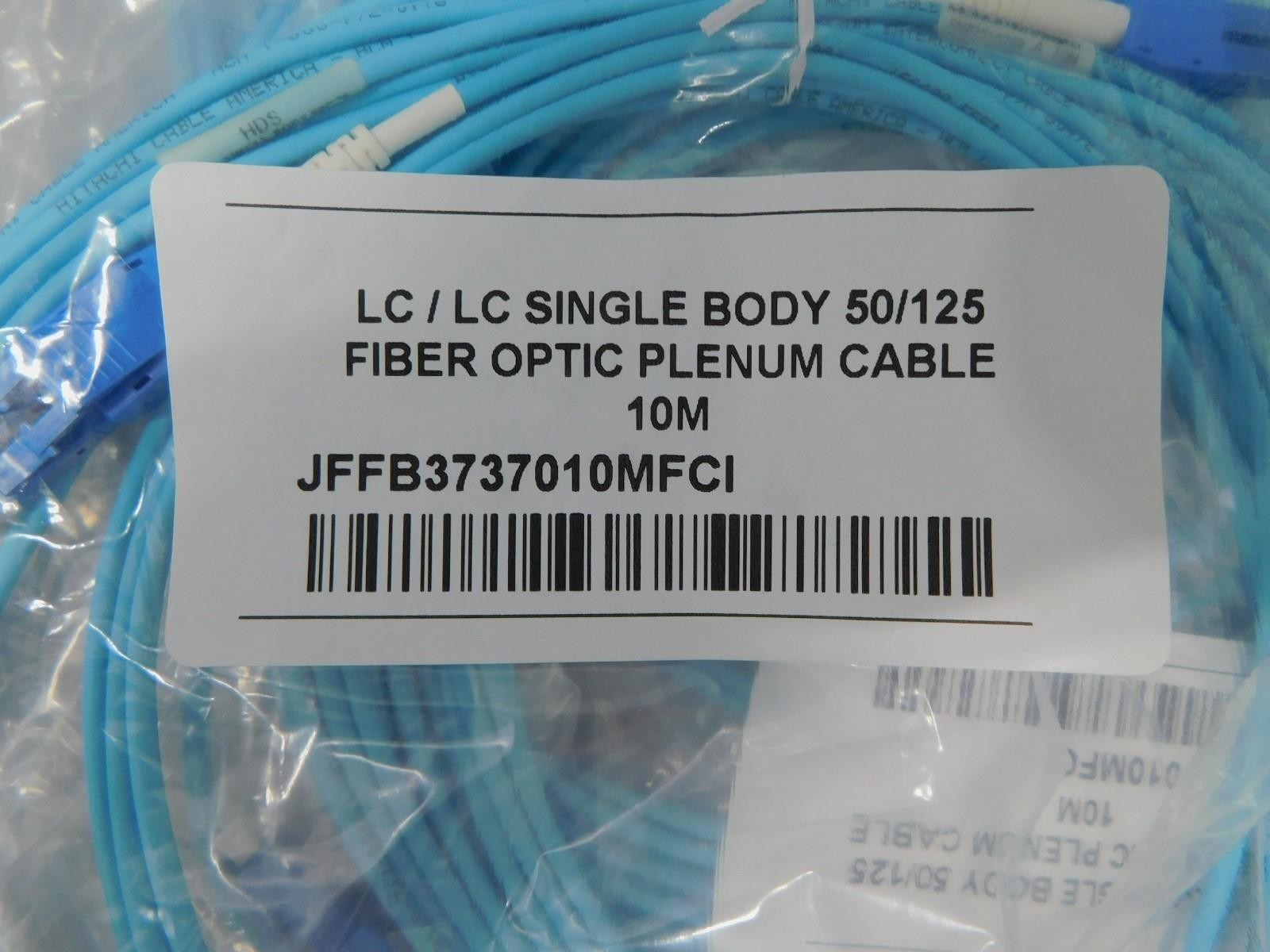24 Hitachi JFFB3737025MFCI LC/LC Single Body 50/125 Fiber Optic Plenum Cable 10M