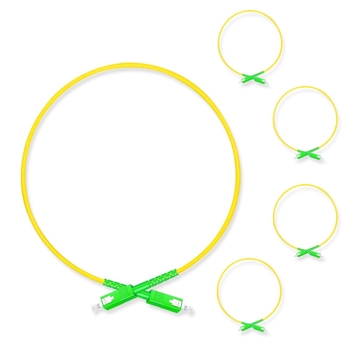 5Pcs 0.5 Meter Fiber Optic Patch Cord (1.64ft), SC-SC/APC-Simplex