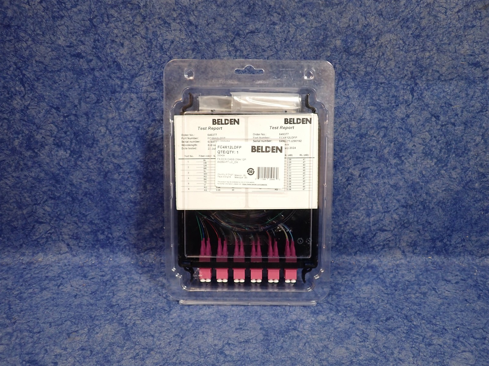 Belden FC4X12LDFP OM4 12 Port Cassette 250um Pigtails LC Duplex EV Adapters (G42