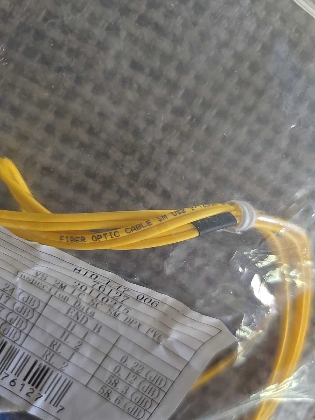 Fiber Optic Cable SM 0S2 9/125UM Part# 810-L47-006