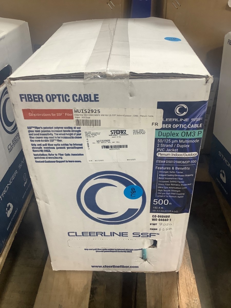 Cleerline D50125MOM3P – SSF-S Indoor/Outdoor Fiber Cable 500 foot 152.4 Meters