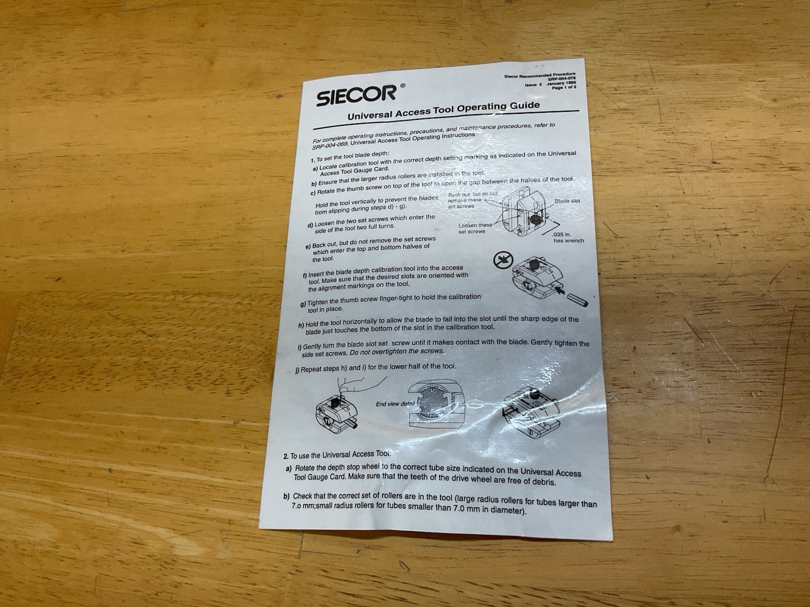 Corning Siecor UAT-000 Universal Access Tool For Fiber Optic Cable