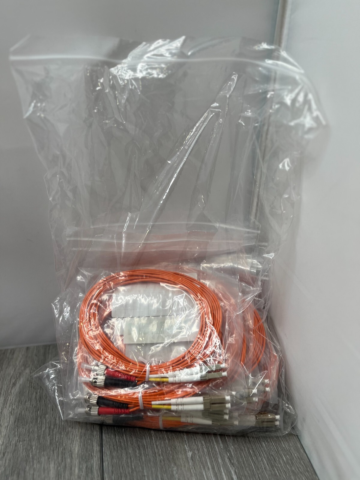 10pk LC/ST Duplex 62.5 2.0mm PVC Patch Cords, Orange 5M each