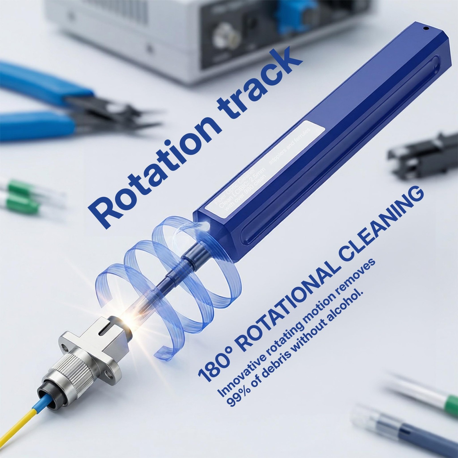 IRAFYXON Fiber Optic One-Click Cleaner Pen, Push-Type Connector End Face Clea…