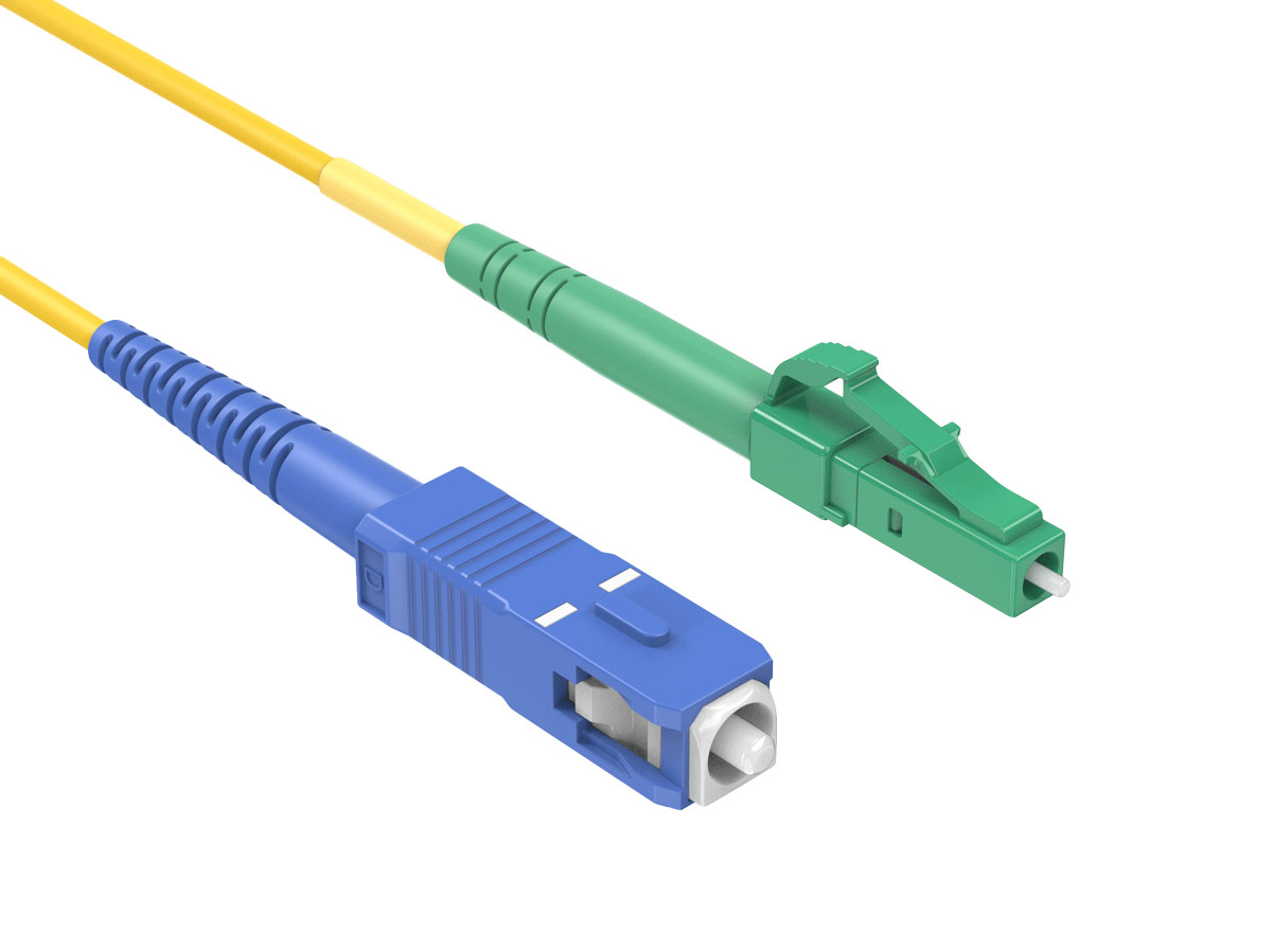 3m OS2 LC/APC TO SC/UPC Simplex Corning Fiber Optic Cable SingleMode 9/125 OF…