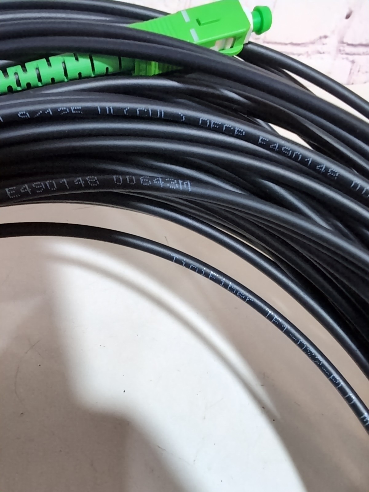 TiniFiber 30m 100ft Armored Fiber Optic Cable OS2 Single Mode SC/APC SC/APC