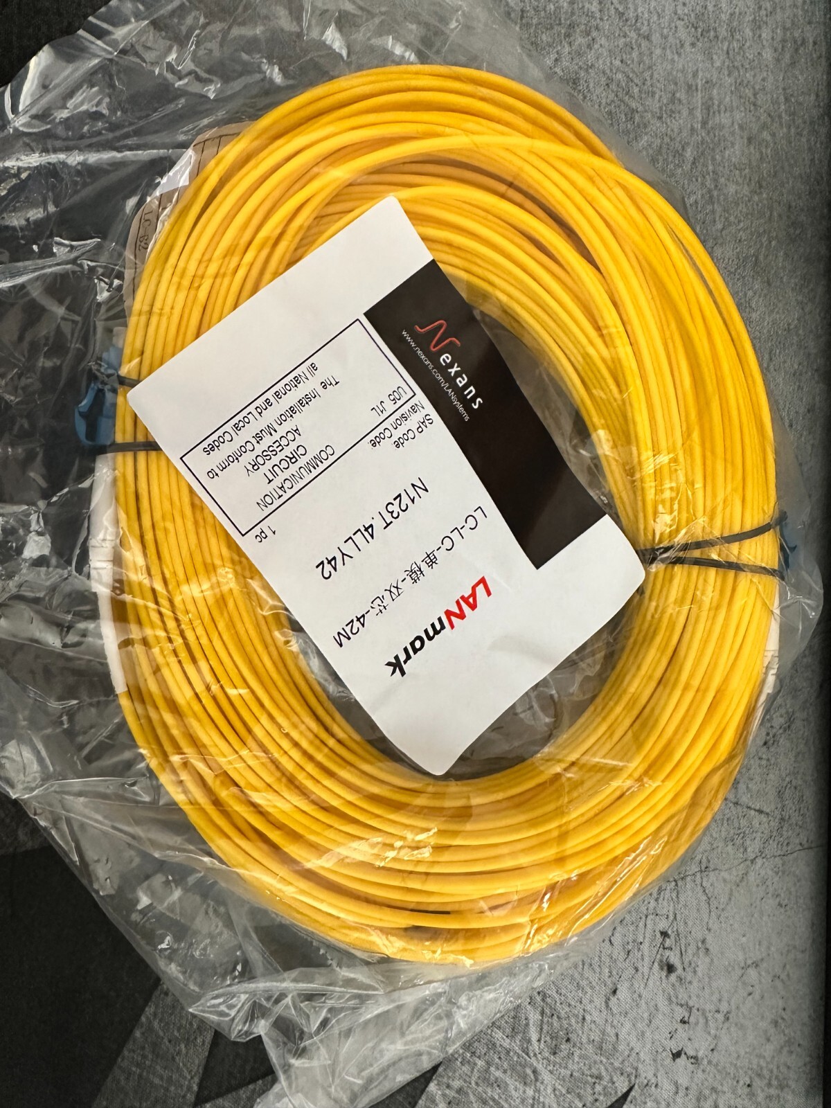 3-42m LC to LC Duplex Single Mode 9/125 Fiber Optic Optical Patch Cable