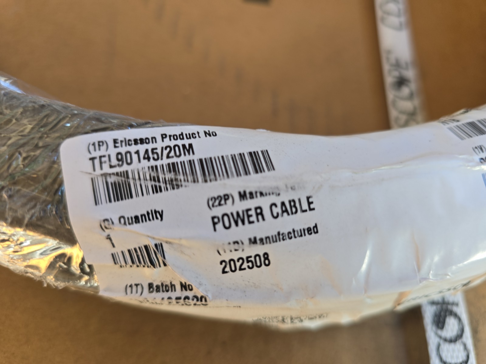 NKT TFL90145/20M Power Cable RLCL 3×2 5mm2 AWG Screen 20M Round