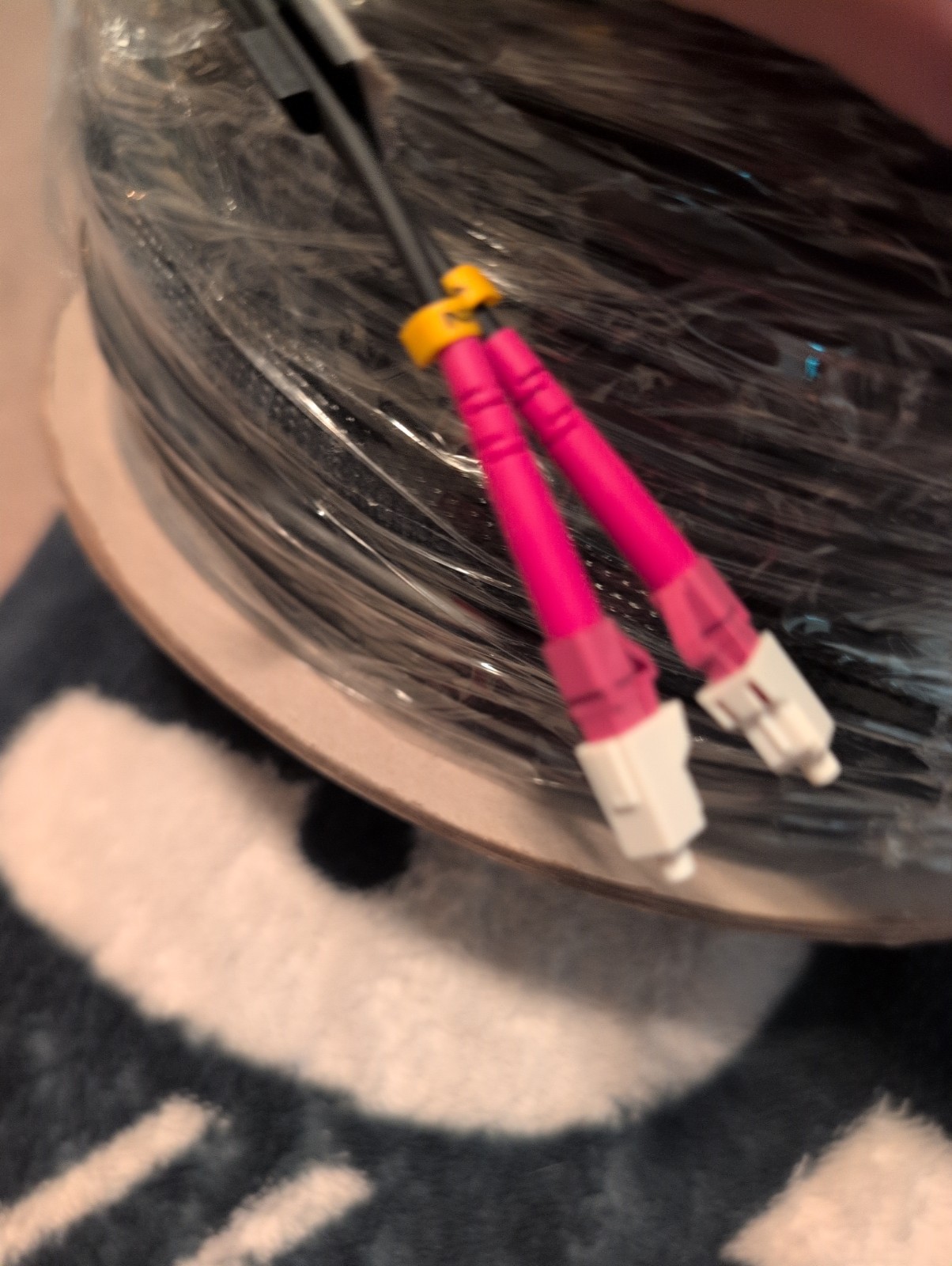 YUTIANHOME OM4 Fiber Optic Cable 200M 656ft LC/PC-LC/PC Duplex TPU 5.0mm Outdoor
