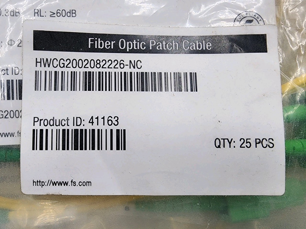 9/125 Duplex Singlemode Fiber Optic Cable Patch Cord Jumper 1M LC/APC-SC/APC