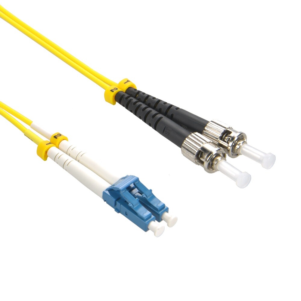 LC to ST Singlemode Duplex 9/125 Fiber Optic Jumper Patch Cable 1M/2M/3M/5M/10M