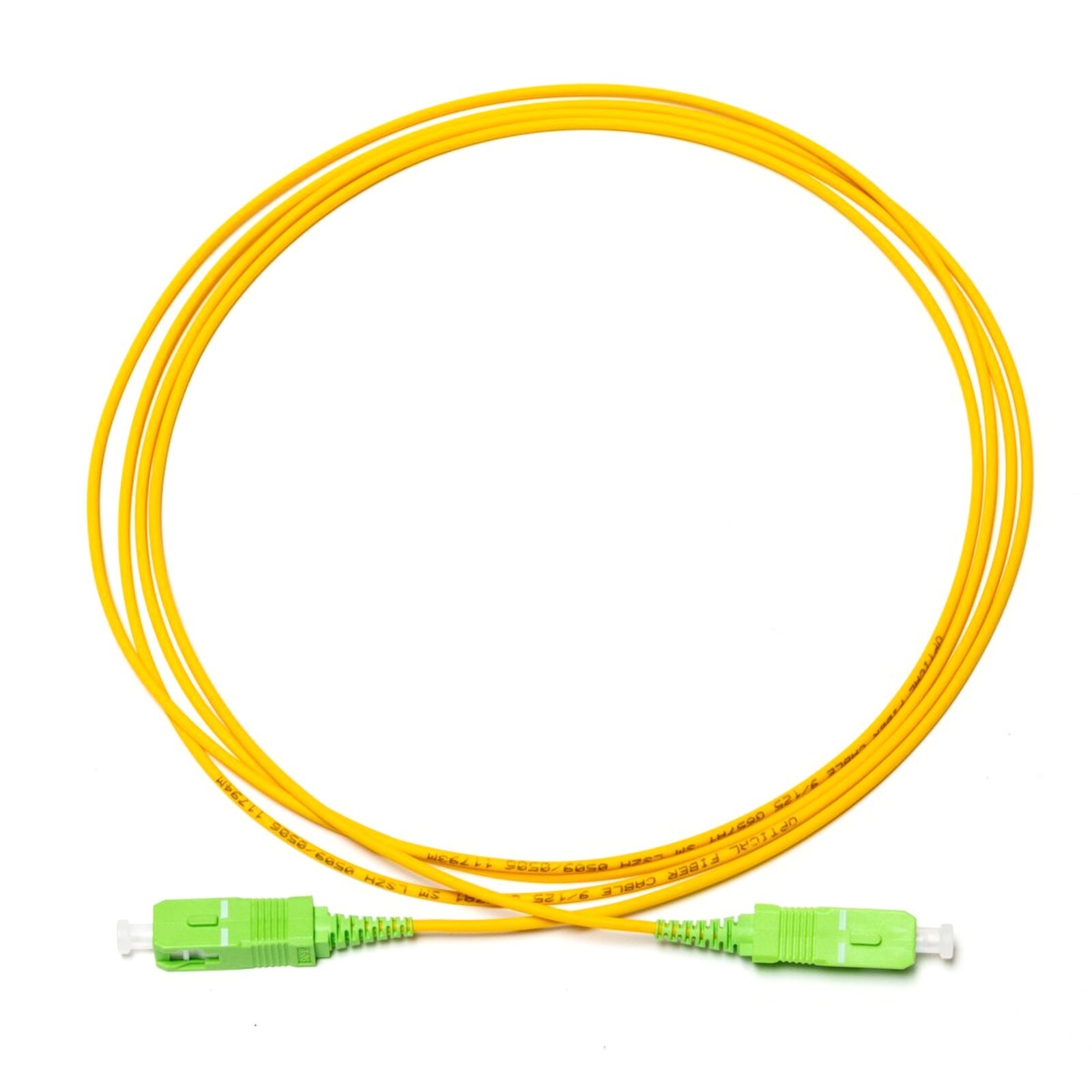 SC APC to SC APC Singlemode Simplex 9/125 Fiber Optic Jumper Patch Cable 1M