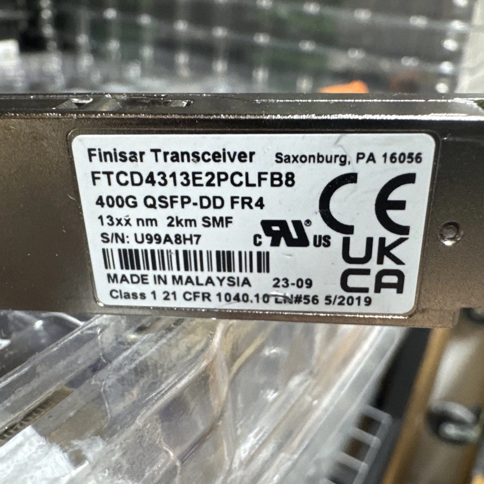 10 X FINISAR FTCD4313E2PCLFB8 Transceiver 400G QSFP-DD FR4 13XX nm 3km SMF 10