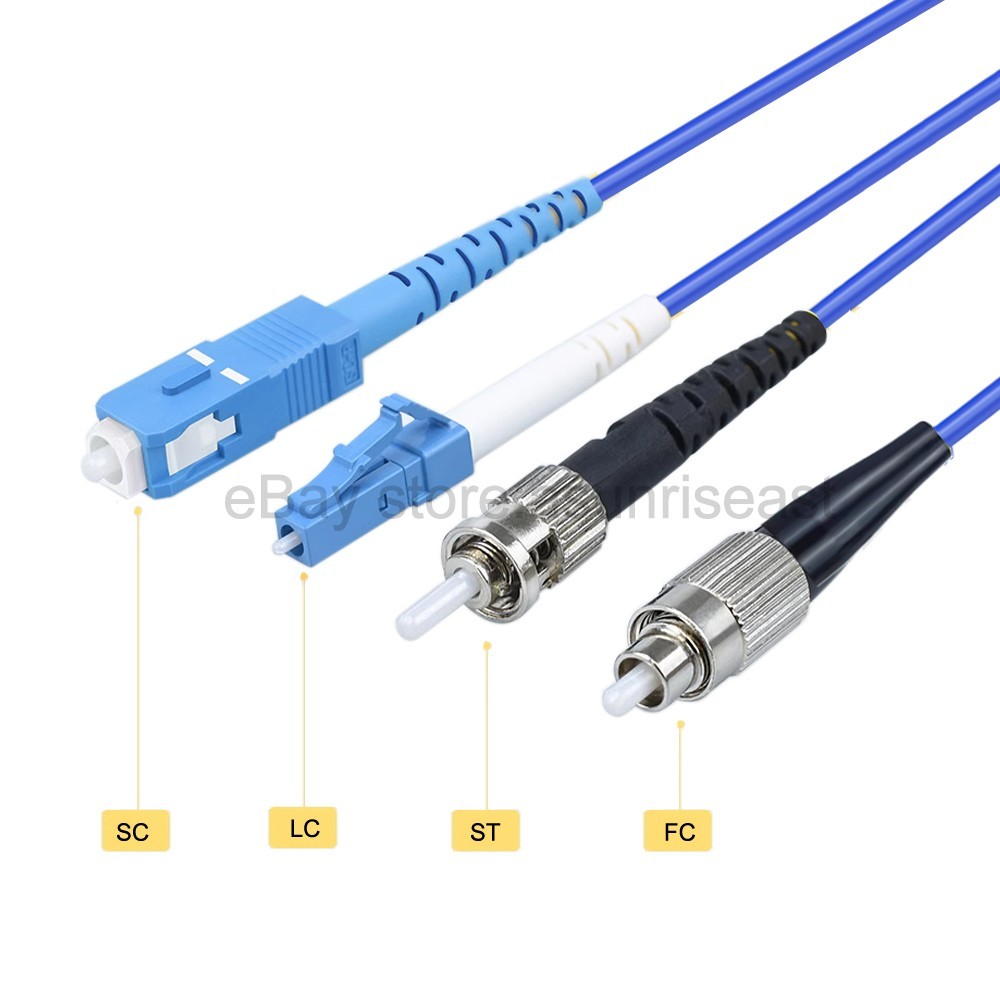 Armored Fiber Optic Patch Cord Cable Stainless Steel Armor LC SC FC ST 1-50m lot