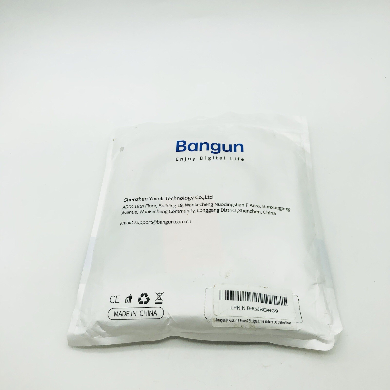 Bangun (4Pack) 12 Strand Singlemode 9/125 LC-UPC Fiber Pigtail