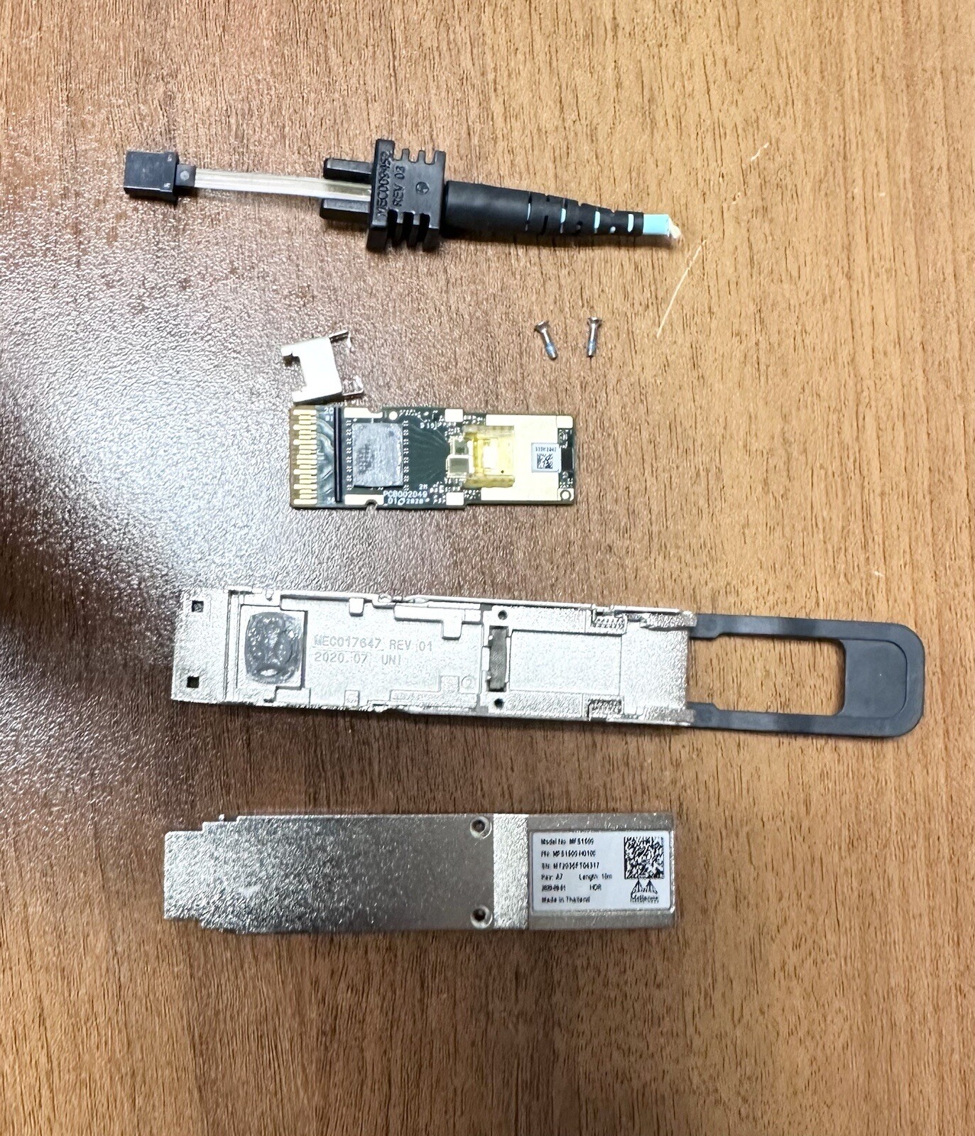 Set of 2 Transceivers HPE Mellanox 5M InfiniBand HDR QSFP56 MFS1S00-H005E