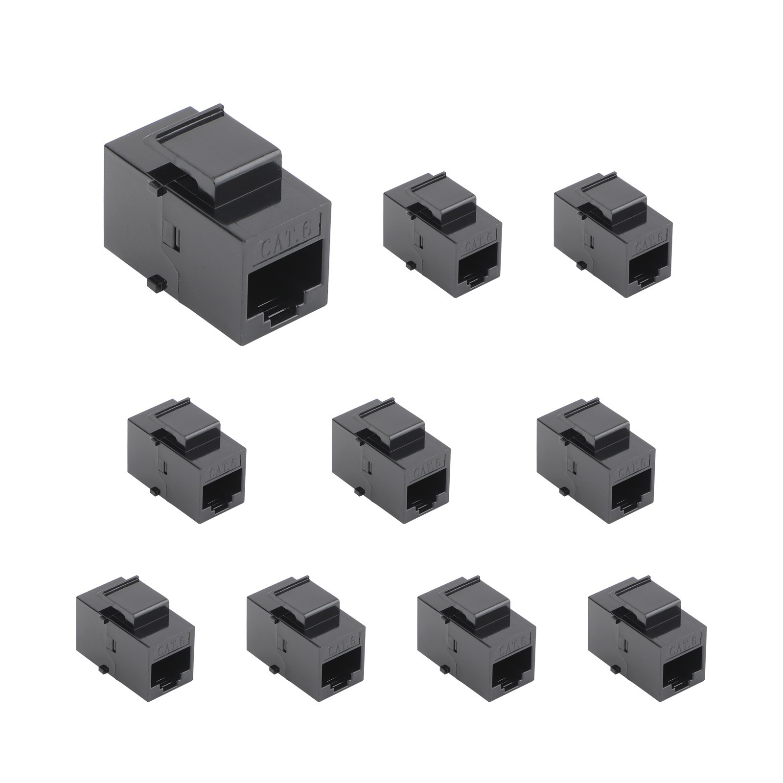 10/25X CAT6 Keystone Coupler RJ45 Jack UTP Insert Adapter For Cat6/Cat5e/Cat5