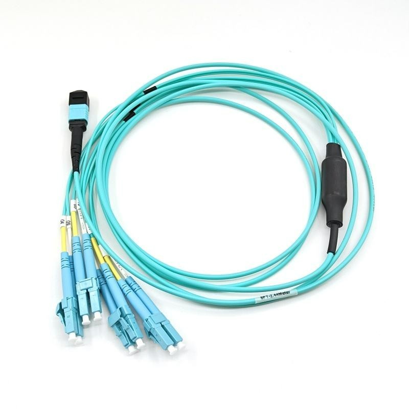 MPO Fiber Cable 8 Cores MPO Female/Male to LC Breakout Multimode OM4 Patch Cord
