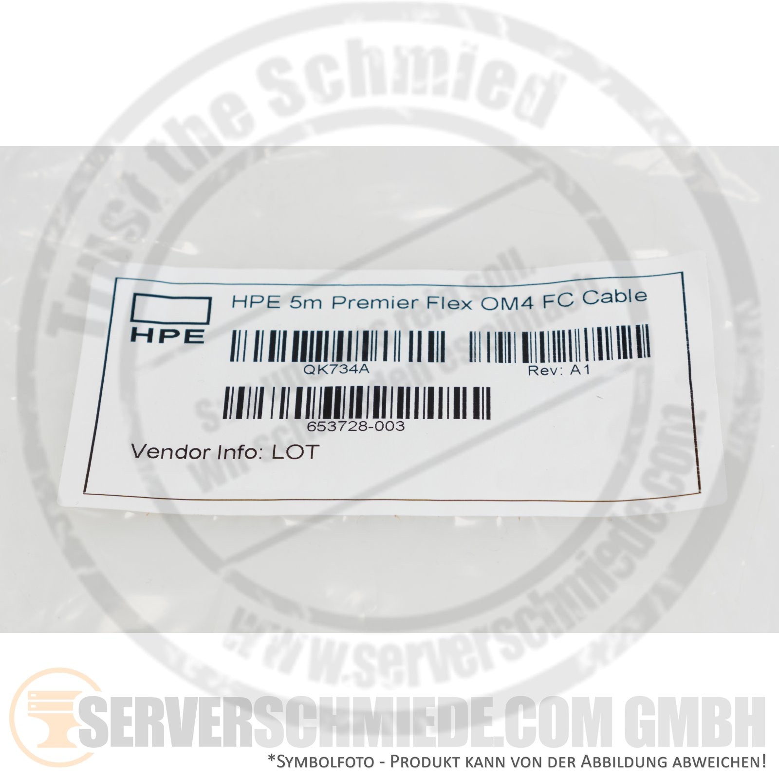 HPE QK734A Fibre Optic 5m Fibre Optic Cable 2x LC Duplex 50/125 OM4 Patch Lead Network Pr