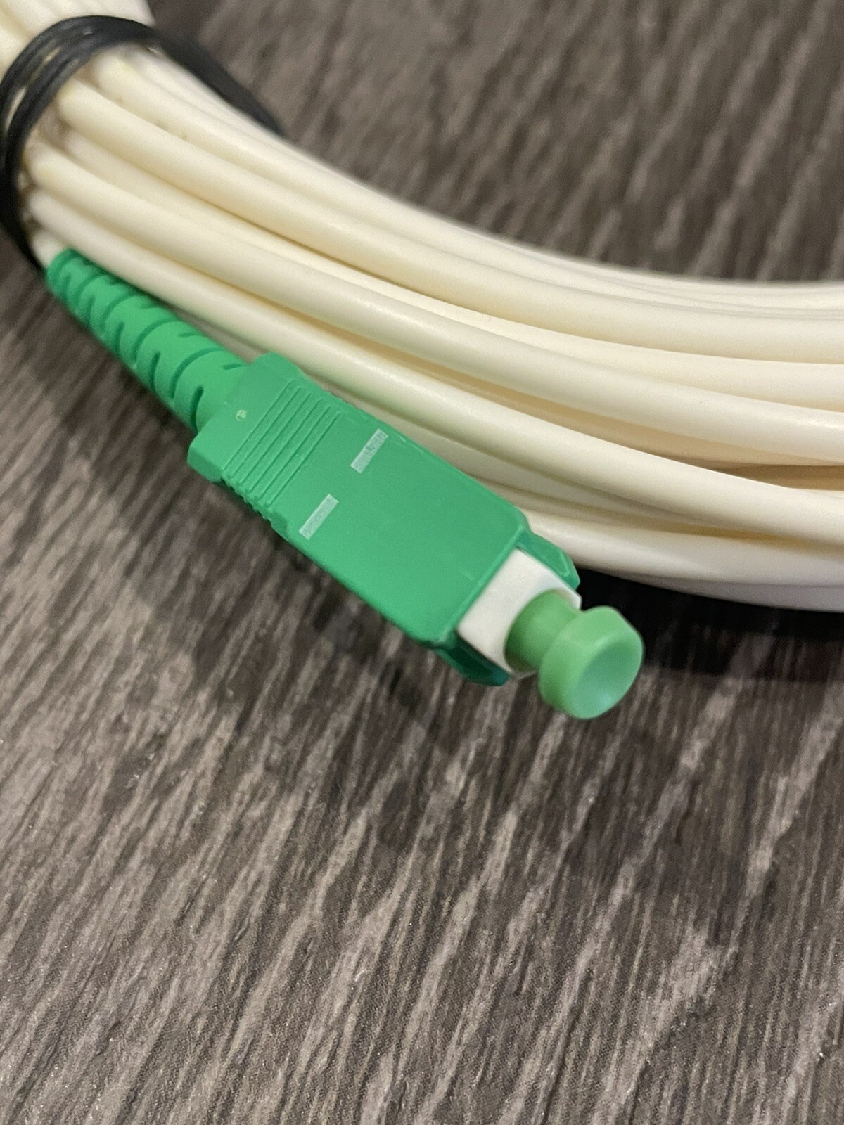 30 FT Fiber optic patchcord Jumper SC/APC to SC/APC SINGLE MODE 3.0 White Indoor