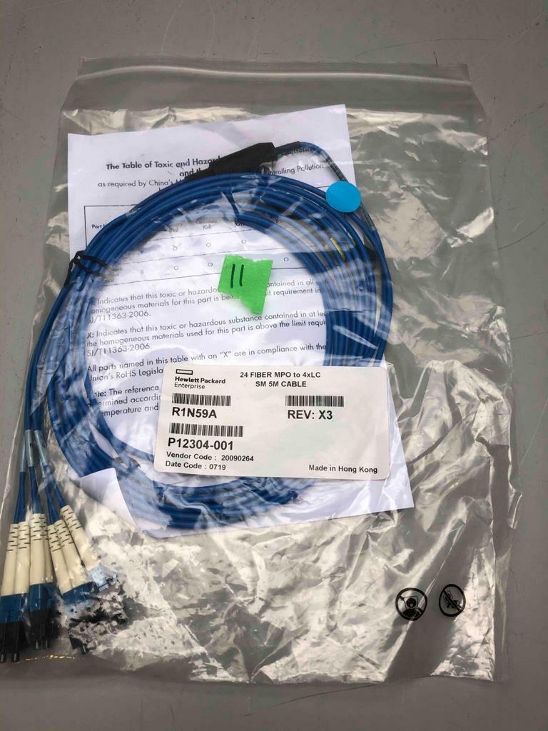 HPE 24 Fiber MPO to 4x LC SM 5m Cable – R1N59A