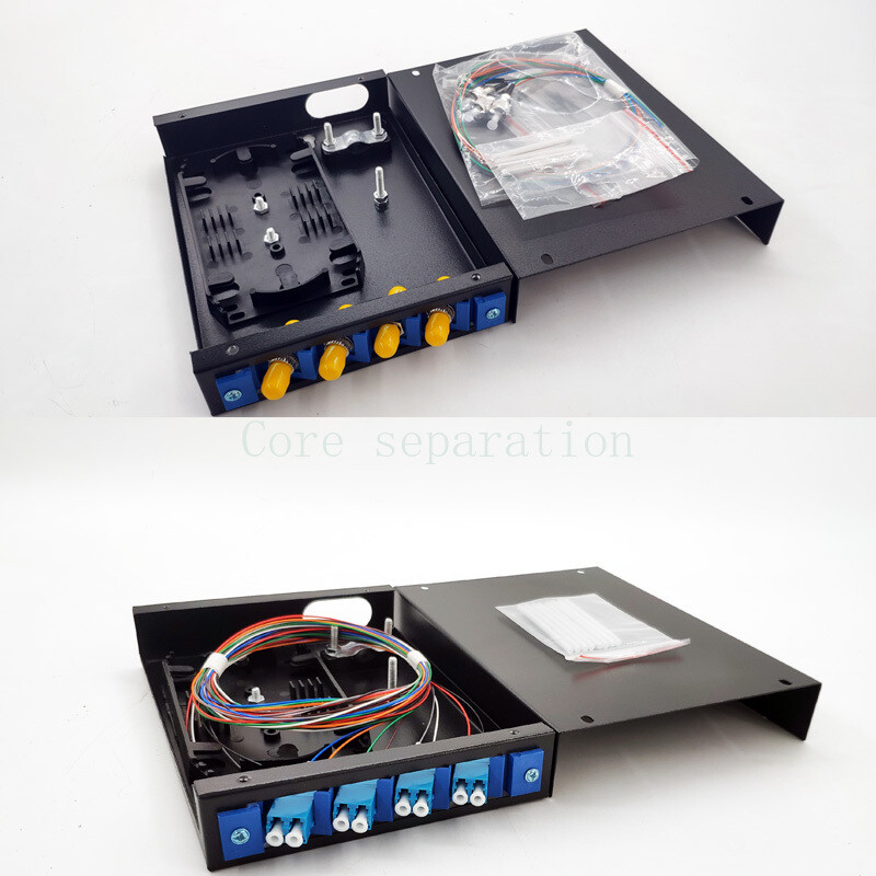Fiber Optic Terminal Box 4 Core LC/SC/FC/ST UPC SM adapter 4 Port Patch Panel