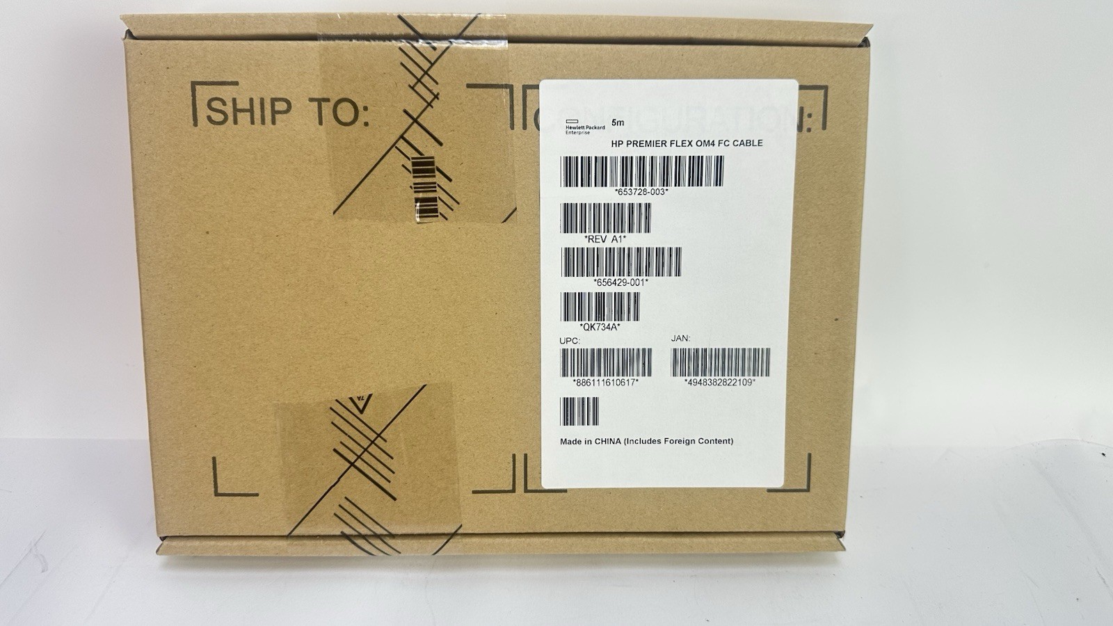 HPE QK734A HP Premier Flex LC/LC OM4 FC 15Ft 5M Cable 656429-001 653728-003 MM