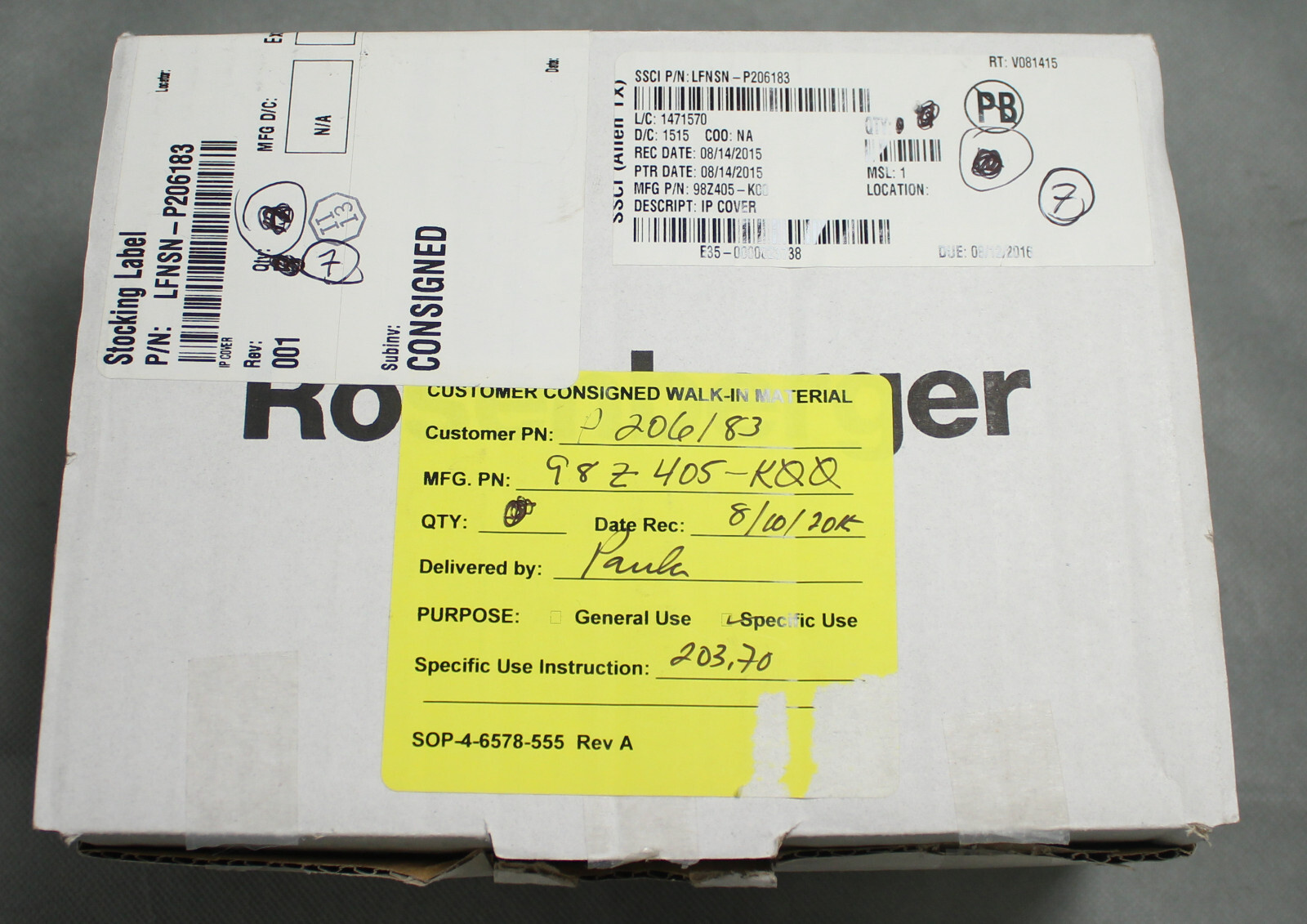 Lot of 7 Rosenberger 98Z405-K00 Fiber Housing 248575