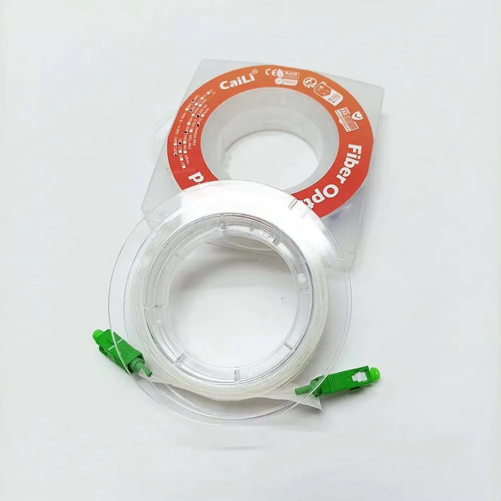 Indoor Transparent Fiber Optic Cable G657A2 SC UPC APC Invisible SM SX Jumper