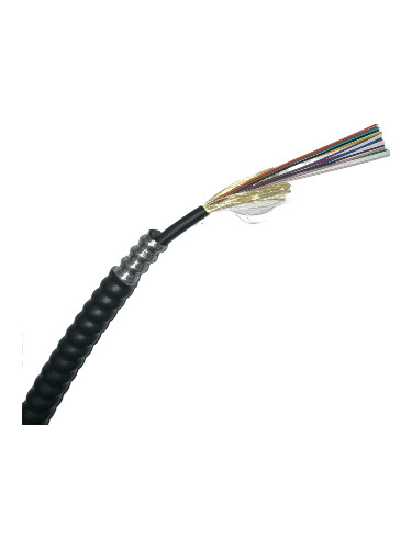 12 Strand 50um OM4 AIA Armored Indoor/Outdoor PLENUM Fiber Optic Cable 1000ft