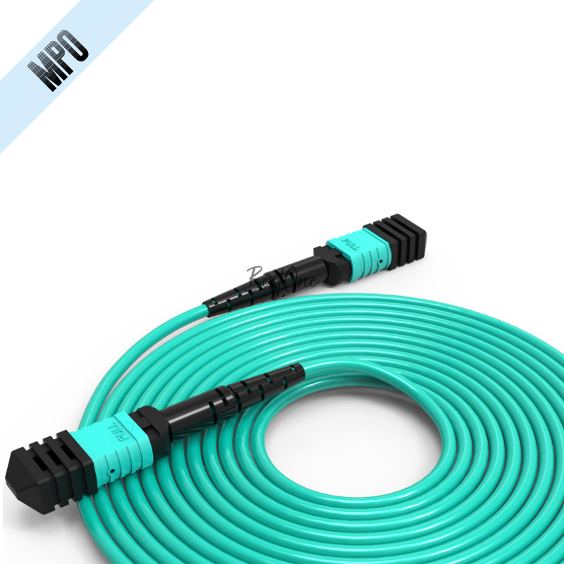 50M MPO to MPO Female OM3 Type B 8 Core 12 Core Optical Fiber Patch Cord Jumper