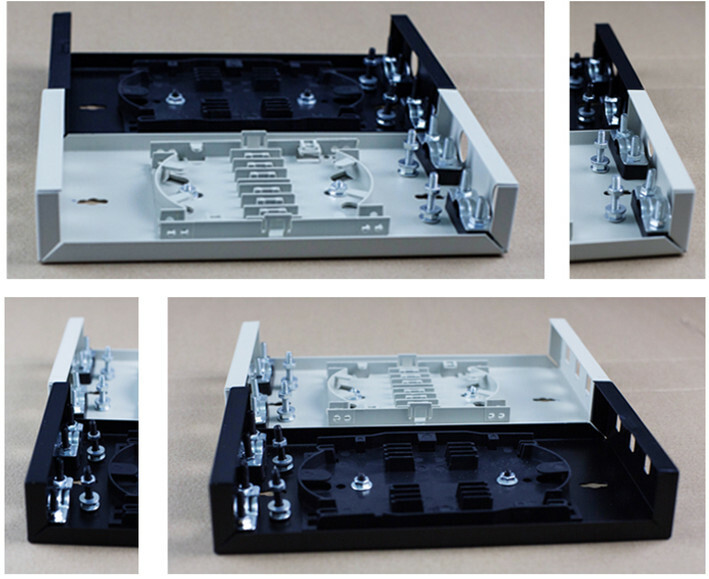 4-port FC fiber optic terminal box thickened 1.0MM full flange + pigtail