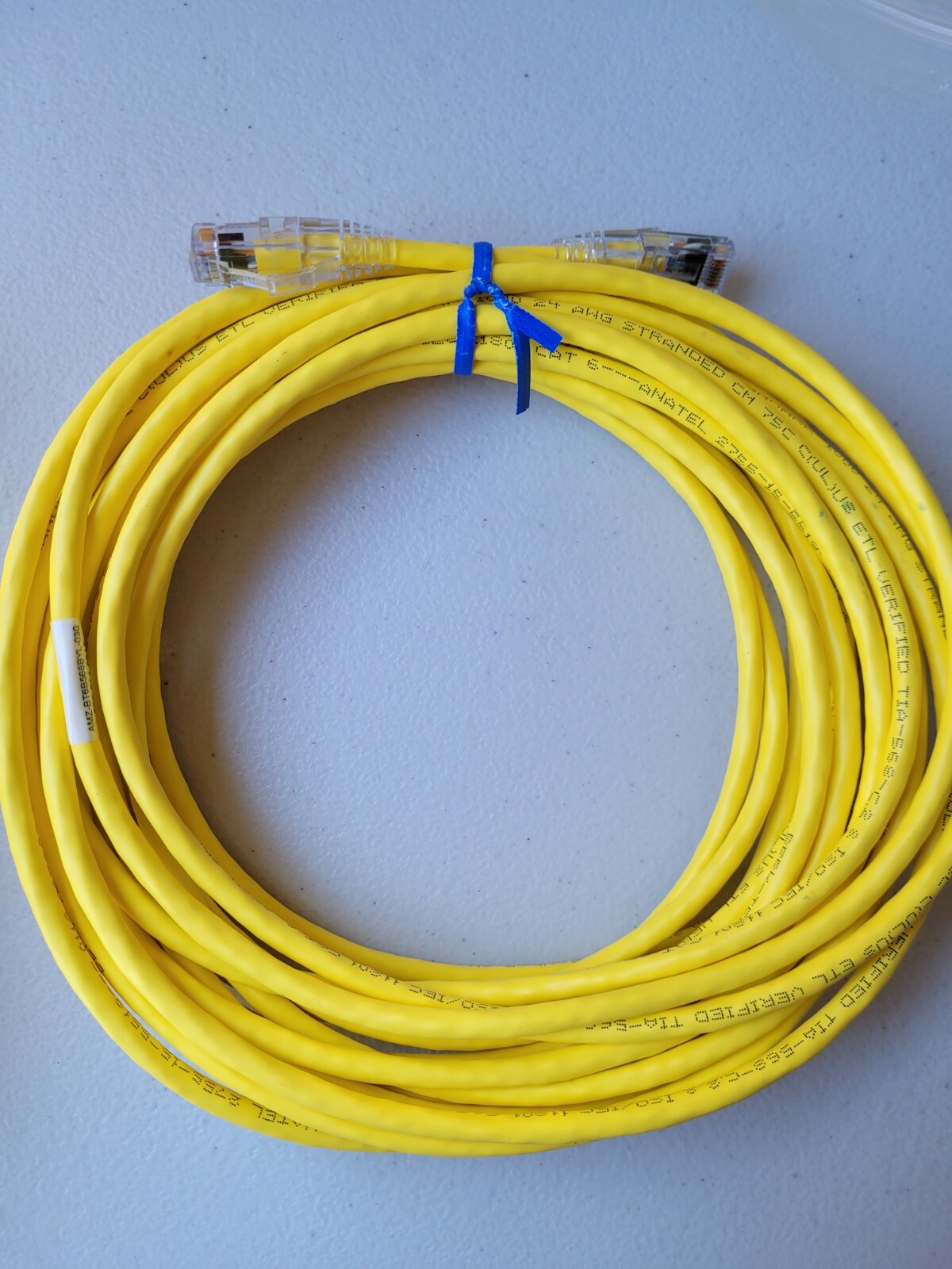 New AFL HYPERSCALE AMZ-BT6B568BYL-030 RJ45 Cat 6 30′ Foot Patch Cable