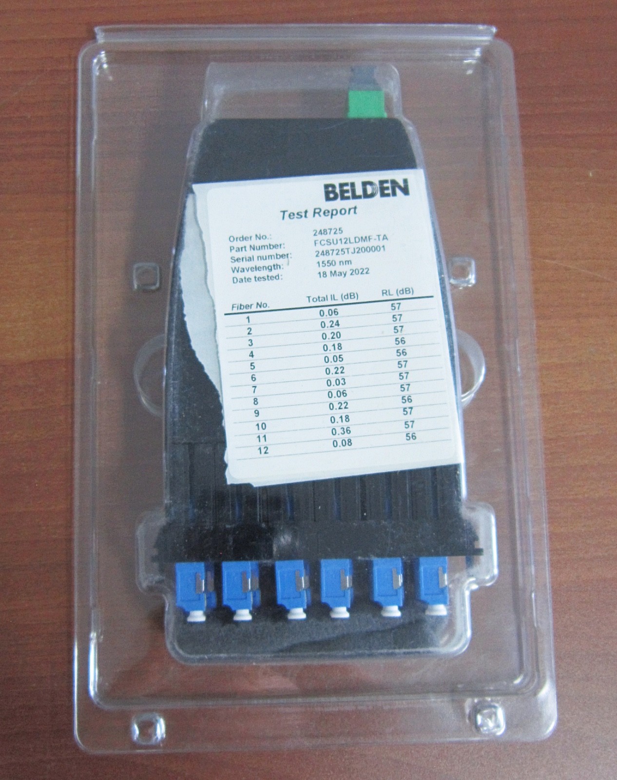 NEW Belden FCSU12LDMF-TA FX Ultra Fiber Optic 12-Port Cassette OS2, LC, MPO(F)