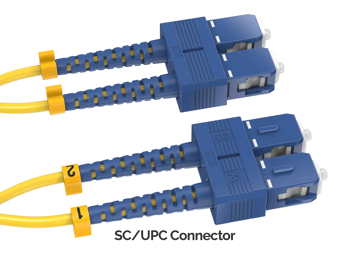 20m OS2 LC to SC UPC Duplex Corning Fiber Optic Cable SingleMode 9/125 OFNR R…