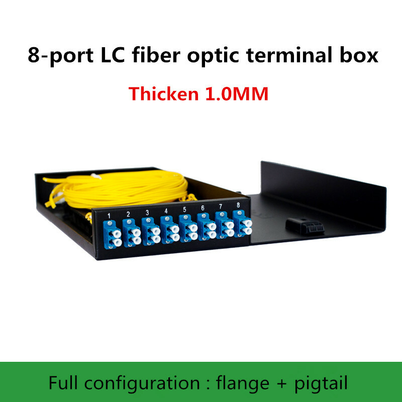 8-port LC fiber optic terminal box thickened 1.0MM including flange + pigtail