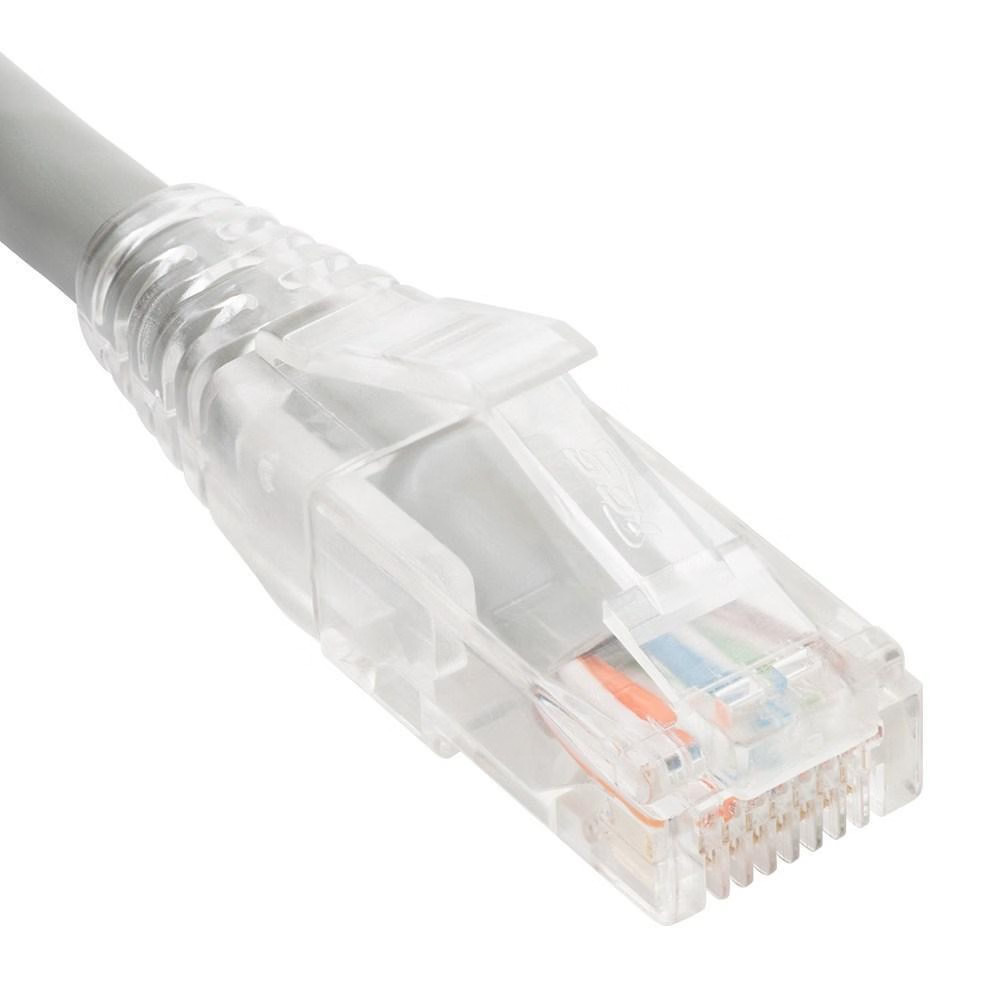 ICC Patch Cord Cat6 Clear Boot 5′ Gray TDICC-ICPCST05GY Telecommunication
