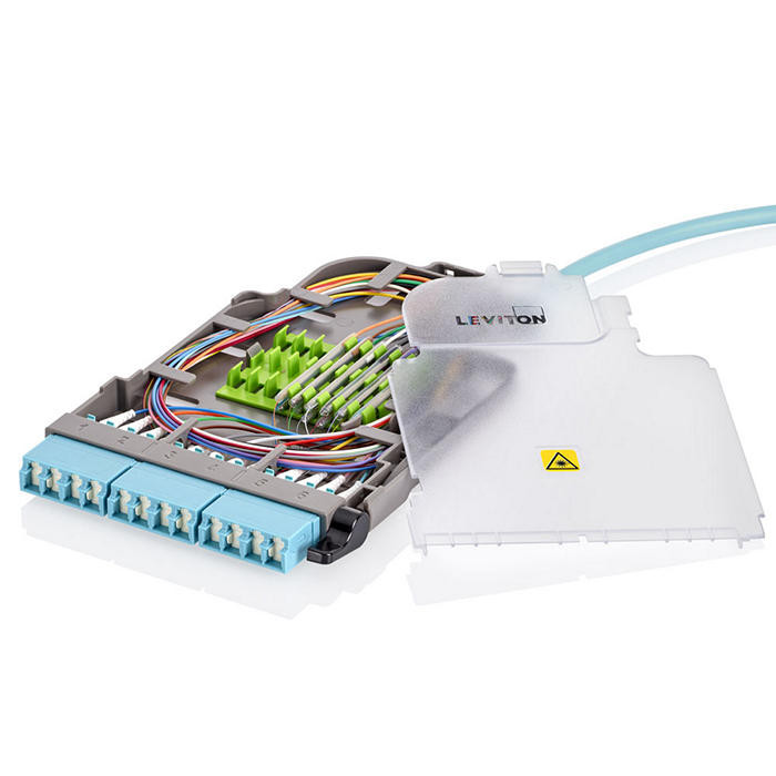 Leviton SPLCH-12BL HDX 12-Fiber OS2 LC Shuttered Splice Module