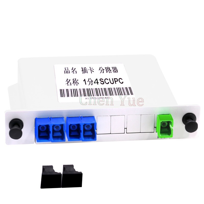 1X4 SC Optical Fiber Splitter Cassette Box Single Mode PLC Fiber Optic Splitter
