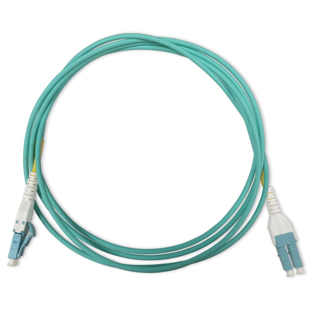 20M Uniboot LC UPC to LC UPC OM3 Multi Mode 50/125 Duplex Fiber Optic Cable Aqua