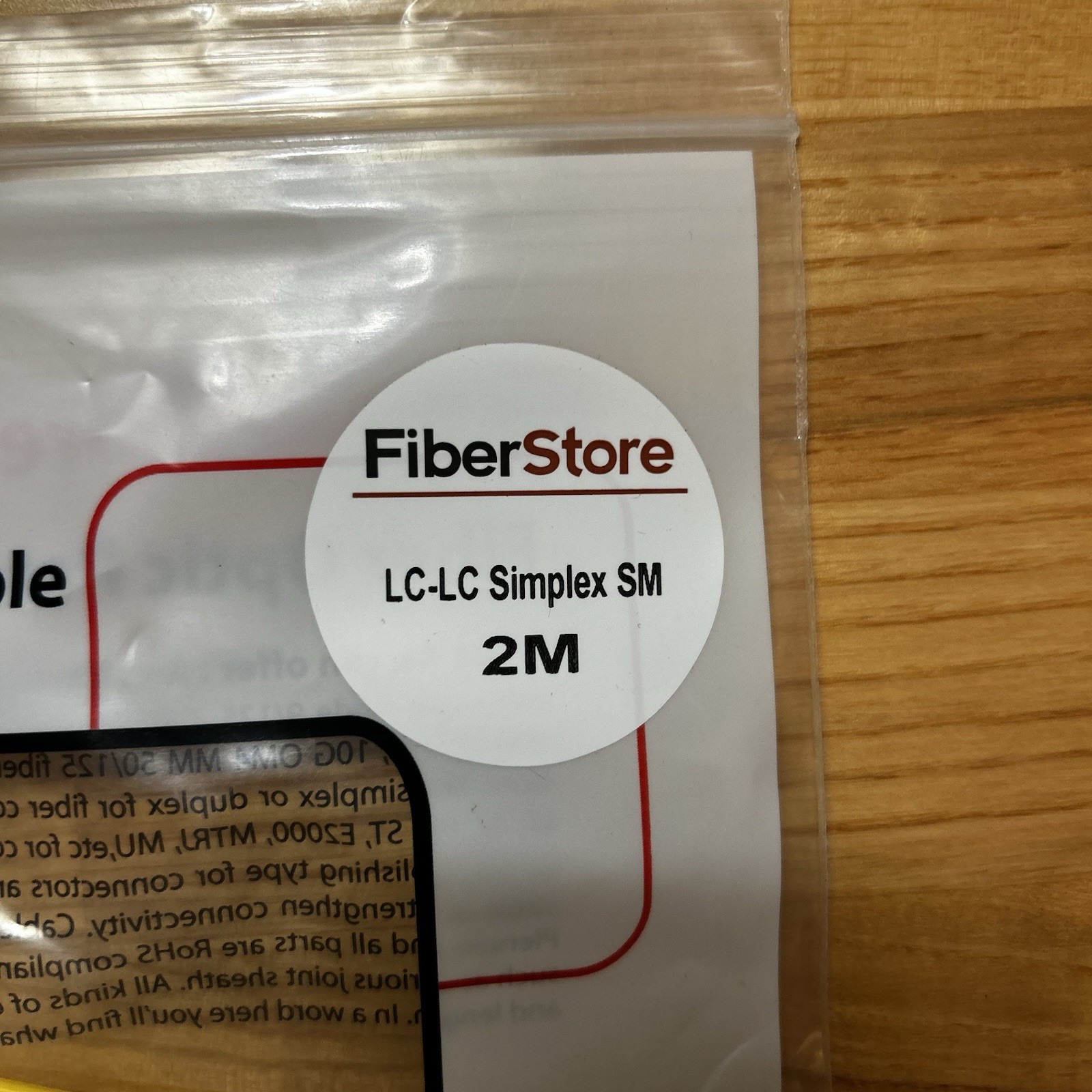 Fiberstore LC–LC Simplex Single Mode 9/125 Fiber Optic Patch Cable – NEW in Bag