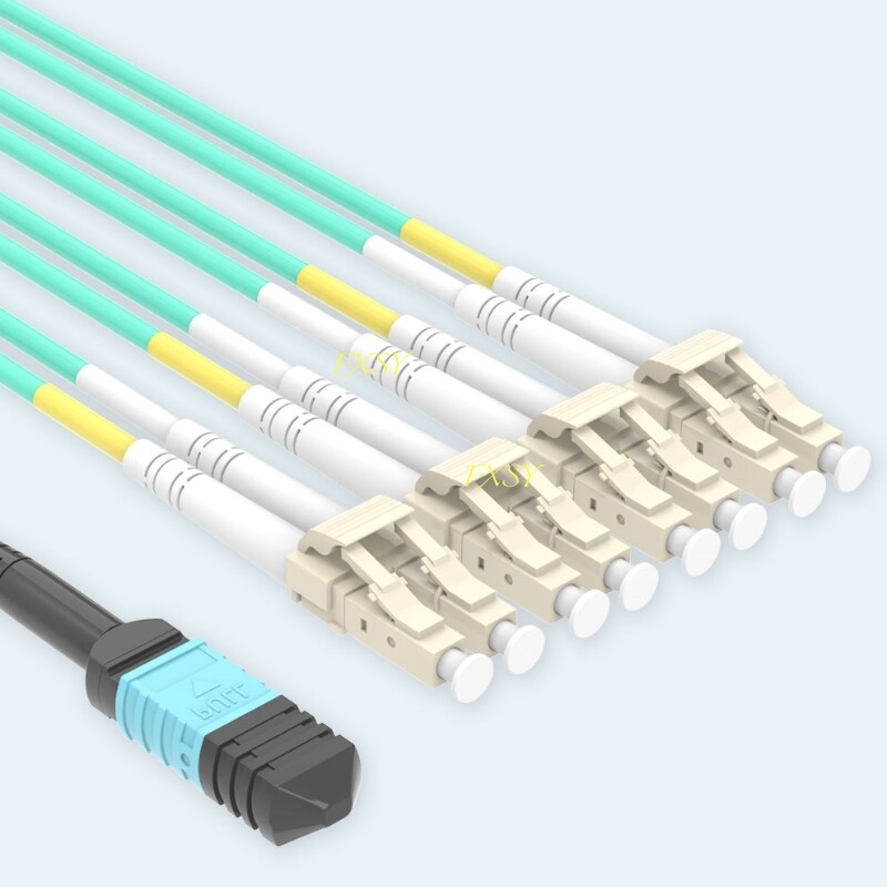 1-20M MPO Female to 4 LC Duplex 8 core OM4 Branch Optical Fiber Patch Cord Cable